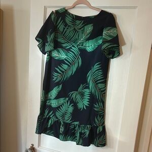 Tropical Leaf Print Dress